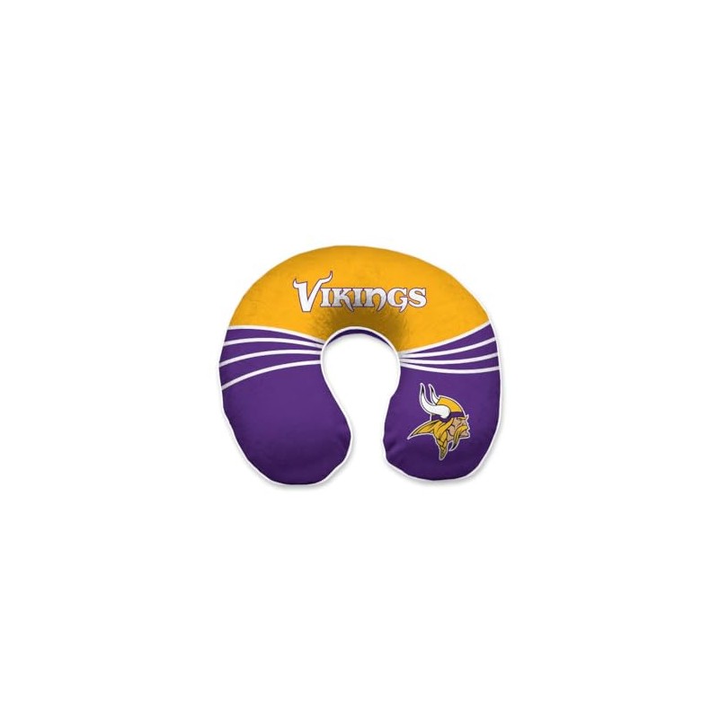 Minnesota Vikings Wave Memory Foam Travel Pillow
