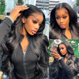 Doiwile Loose Body Wave Lace Front Wigs Human Hair HD Lace Frontal Wigs for Black Women With Baby Hair 16inch
