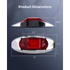 LBRST Oval LED Trailer Lights Red Led Side Marker Light