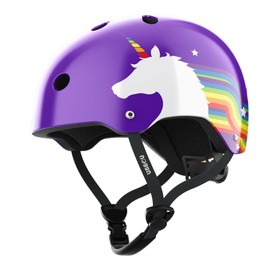 Noggn Rainbow Unicorn Helmet for Kids and Infant, Baby Size: Small for 5-14 Years | Child, Girls, Bike, Bicycle, Scooter & Skateboard Helmet (Small, Purple)