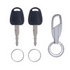 2PCS F900 lgnition Keys with Keychain Replacement for Daewoo Doosan