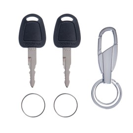 2PCS F900 lgnition Keys with Keychain Replacement for Daewoo Doosan Terex Bobcat Mini Excavator DX60 70 75 80 E55W E57W E60 E62 E63 E80 E85 Model K1009605 K1009605B