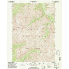 YellowMaps Mount Burwell WY topo map, 1:24000 Scale, 7.5 X 7.5 Minute, Historical, 1991, Updated 1997, 26.8 x 21.4 in - Paper