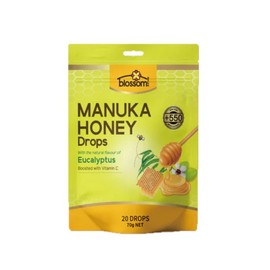 Blossom Honey MGO 550+ Drops 20 Packs 70g, Eucalyptus
