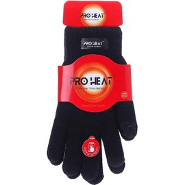 ASD Accessories Mens Knitted Touch Screen Gloves Thinsulate Lined Full Finger Thermal Winter Wooly Work (Black)