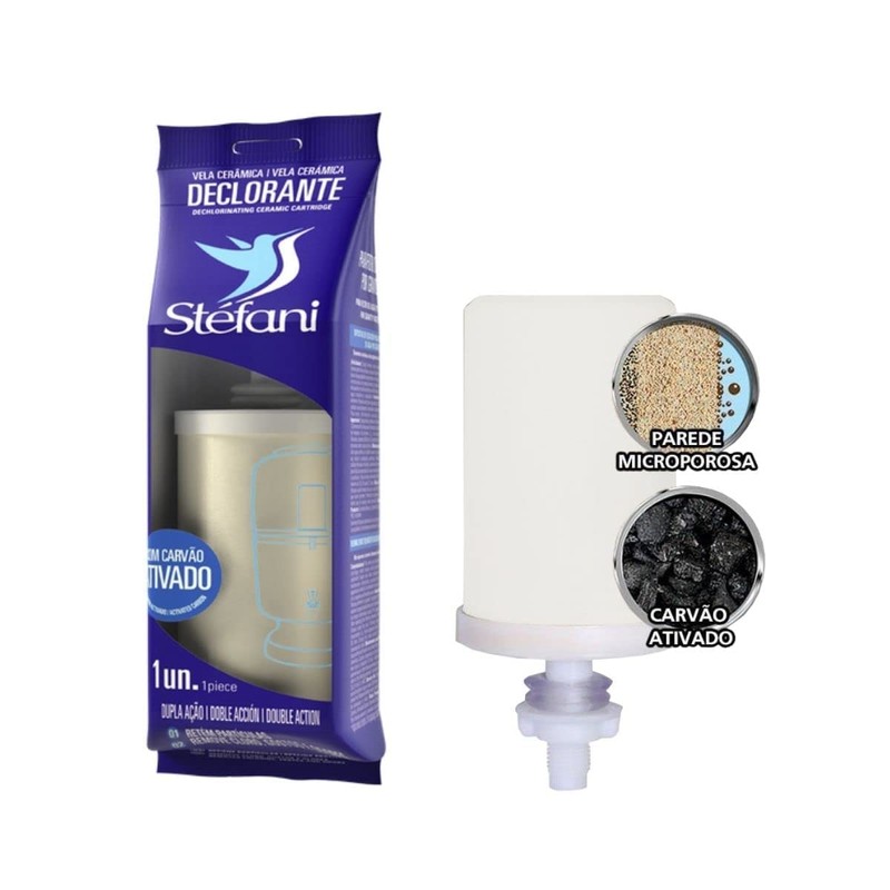 Brazilian Stéfani Double Action ceramic water filter cartridge,Beige