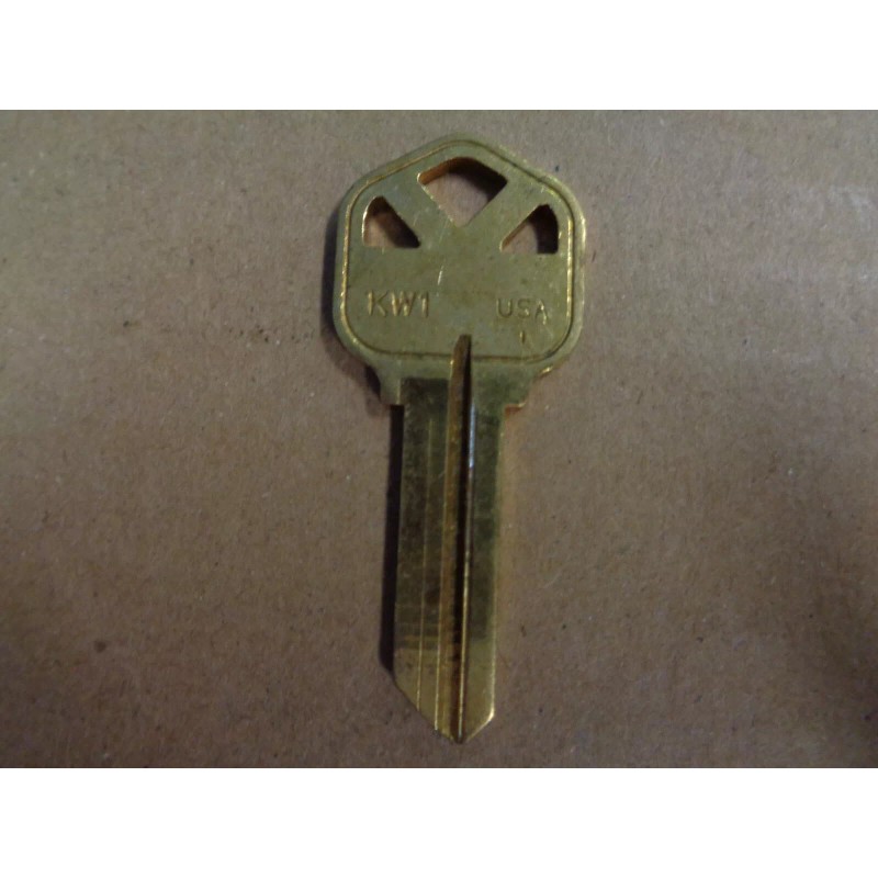 Kwikset KW1 Brass Key Blank Uncut Made in the USA