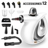 Redhut Pressurized Handheld Multi-Surface Natural Steam Cleaner with 12 pcs