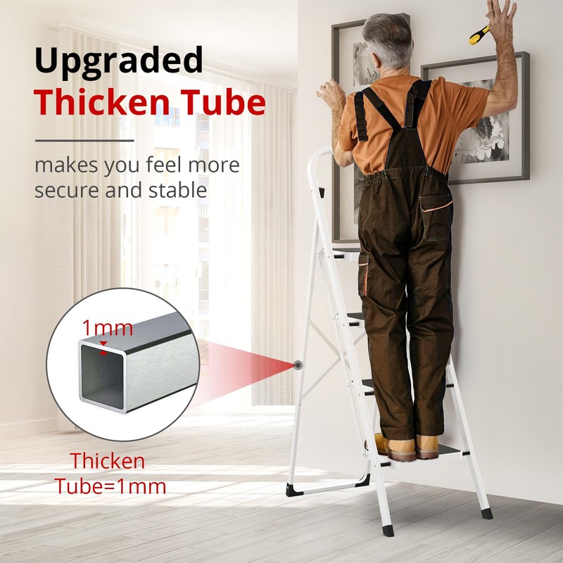HBTower Step Ladder Folding Step Stool Step Ladder, Step Stool