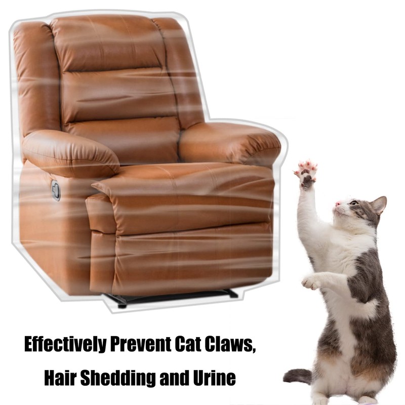 Imperius Clear Thick Heavy Duty Water Resistant Armchair/Recliner Cover,Waterproof Plastic