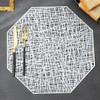XUNQUCOM Hollowed Out Octagonal Light Luxury Insulated Table mat 6pcs