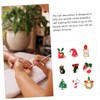 Mikinona Nail Decals 3D Rhinestones Alloy Manicure Decoration Set Christmas