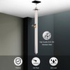 HarJue Ceiling Mounted Shower Arm, Rain Shower Head Square Extension