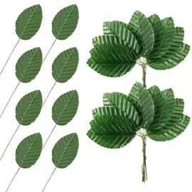 Xthrotsenk 200 foglie di rosa finte, foglie verdi per decorazione, foglie artificiali per fiori fai da te, decorazione per la casa, bouquet, ghirlande, decorazioni per matrimoni, decorazioni natalizie