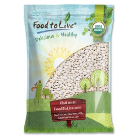 Food to Live Organic Large White Kidney Beans, 10 Pounds Whole Raw Dried Beans, Vegan, Kosher, Bulk. Rich in Dietary Fiber and Protein. Perfect for Soups, Stews, Chili, Paste, Salads and Side Dishes