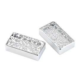 2 Pcs Guitar Pickup Cover Replacement Flower Pattern Guitar Humbucker Pickup Covers For Electric Guitars Accessories Flower Pattern Bass Humbucker Pickup Cover Instrument Part Guitar Decoration