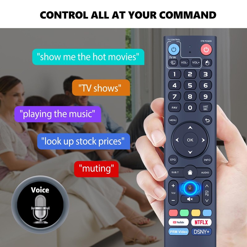 PZL V3 Plus Voice Replacement for vSeeBox Remote Control, Compatible
