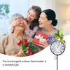 Outdoor Indoor Wall Thermometer with Hummingbird Metal Stake Outside Waterproof