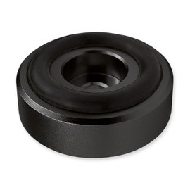 Dynavox piedini in alluminio midi, set di 4 unità, con ammortizzatori in gomma, max. 10 kg per piedino, ottimali per dispositivi HiFi e apparecchiature audio, anodizzato nero