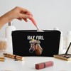 BARPERY Horse Makeup Bag,Horse Girl Gifts，Hay Girl Black Western Cosmetic