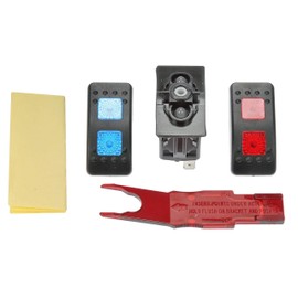 Dorman 84945 Electrical Switch - Rocker - Plastic On Off On Clear Glow 20 Amp , black