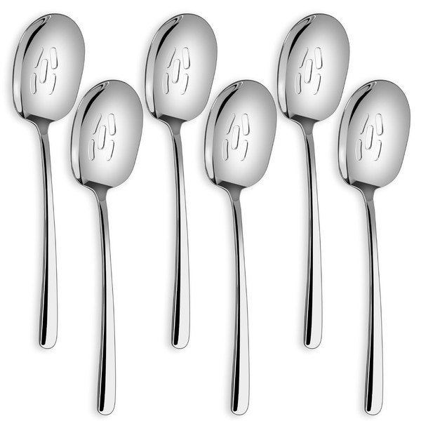 SOLEADER Extra Large Slotted Spoons for Cooking,12 Inch Stainless Steel