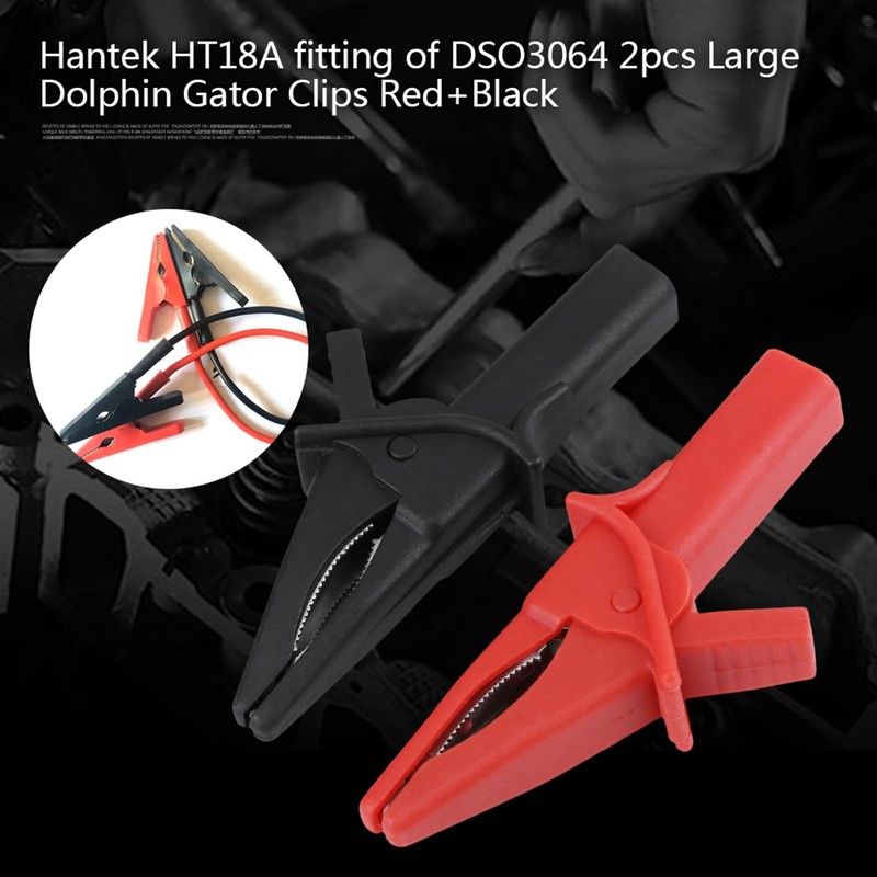 Haosie 2pcs Insulated Crocodile Clips, Crocodile Clip for 4 MM