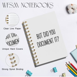 WFSM But Did You Document It Notebook - Funny Coworker Gifts Journal, Working Bestie Gifts Spiral Notebook, Gifts for Coworker Office Supplies, 5.5x8.3 Inches