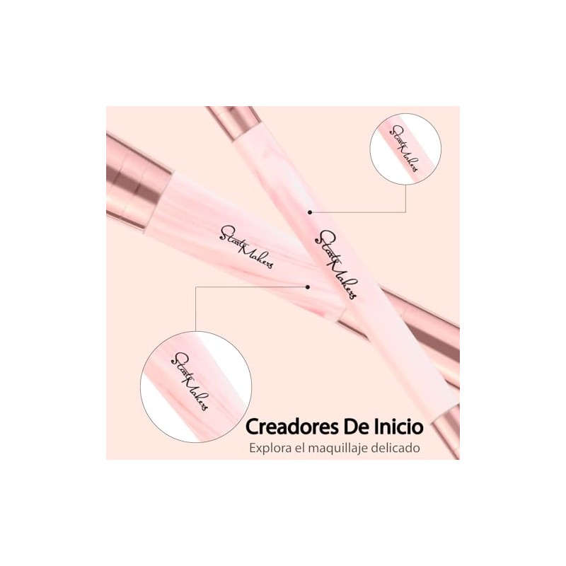 START MAKERS Brochas de Maquillaje de Doble Punta, Set de