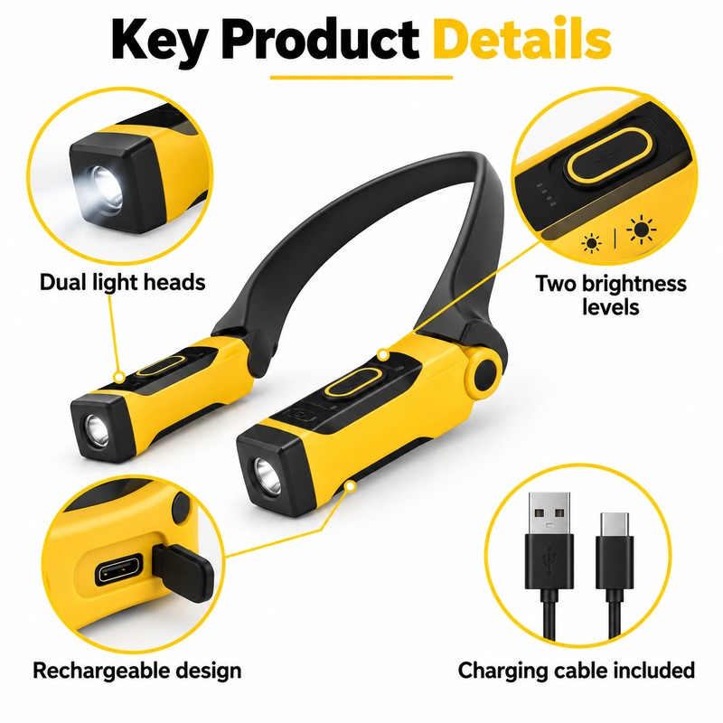 Rechargeable LED Neck Reading Light for Hands-Free Tasks – 2
