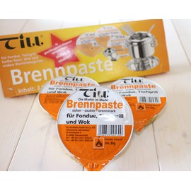 Till Brennpaste Fondue Gel/Paste Chafing Dish Burner Fuel 6 x 80g Pots, TWO PACK