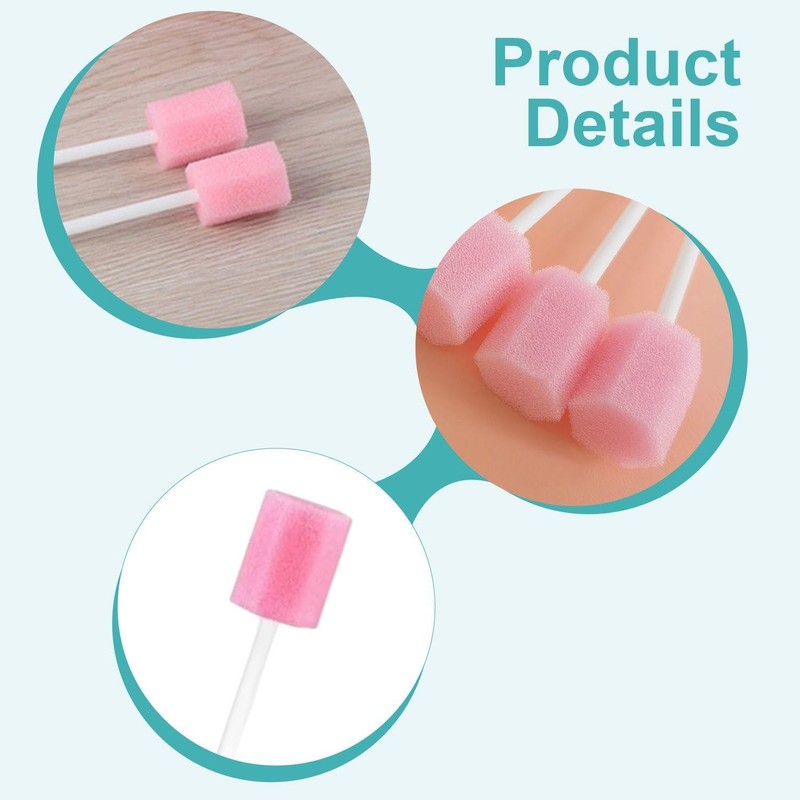 Pack of 150 Sponge Sticks, Oral Care Sponge Sticks, Cleaning