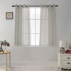 CUCRAF Sheer Voile Transparent Curtains in Linen Look, with Eyelets,