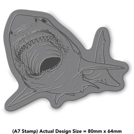 A7 'Great White Shark Bite' Unmounted Rubber Stamp (RS00047605)
