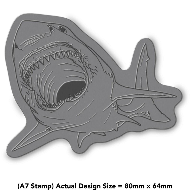 A7 'Great White Shark Bite' Unmounted Rubber Stamp (RS00047605)