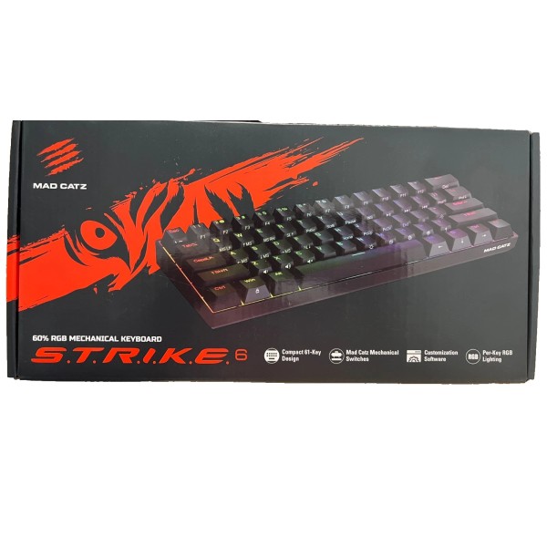 Mad Catz 60% RGB Mechanical Keyboard S.T.R.I.K.E. 6 Black