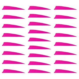 sourcing map Arrow Vanes Arrow Fletching 4" Shield Shape Turkey Feathers for Hunting DIY Shooting(Pink, Pack of 25)