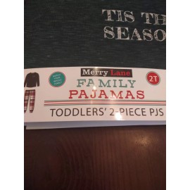 Lane Merry Lane Family Pajamas Toddlers 2-Piece PJs 2T Christmas-Bran