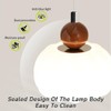 WOSBO Modern Pumpkin Small Pendant Light, Milk Glass Pendant Light