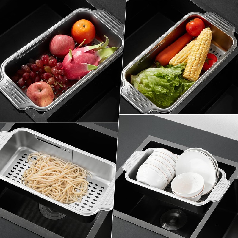 pollock 4 In 1 Collapsible Sink Colander for Kitchen Food
