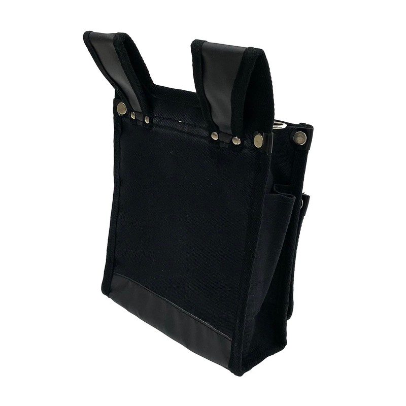 SK11 Canvas Tobi Waist Bag, 2-Tier BS, Black, TSH-2DBS-BK Thin,