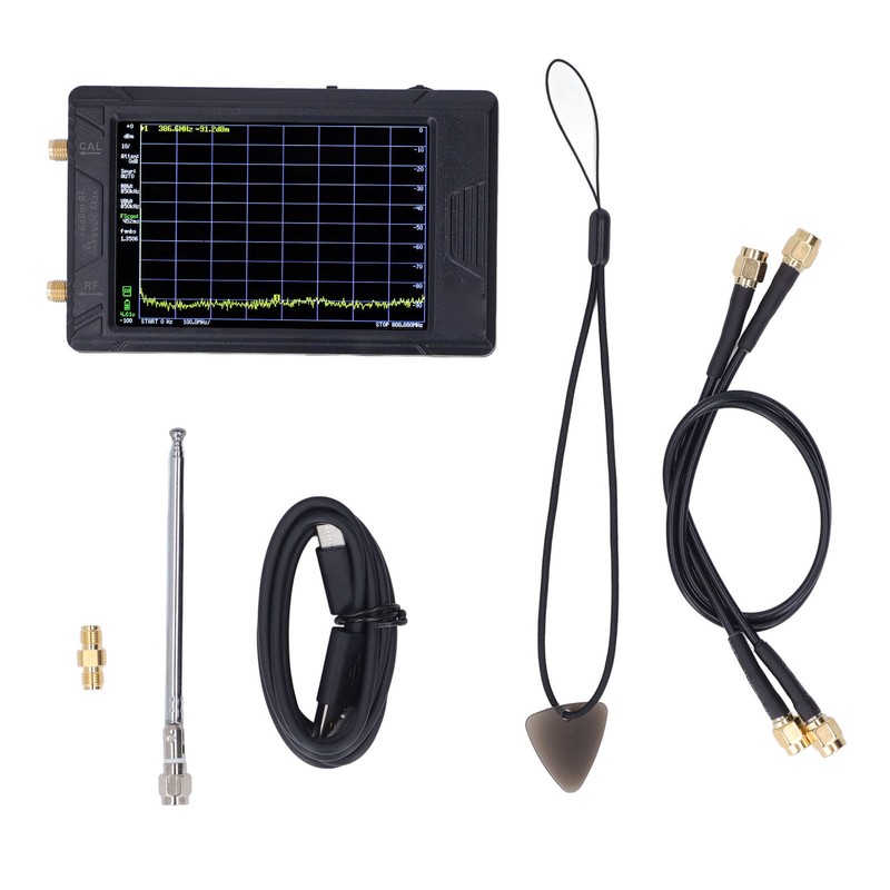 Spectrum Frequency Analyzer Resolution Switchable 100KHZ to 5.3GHZ 4in Screen