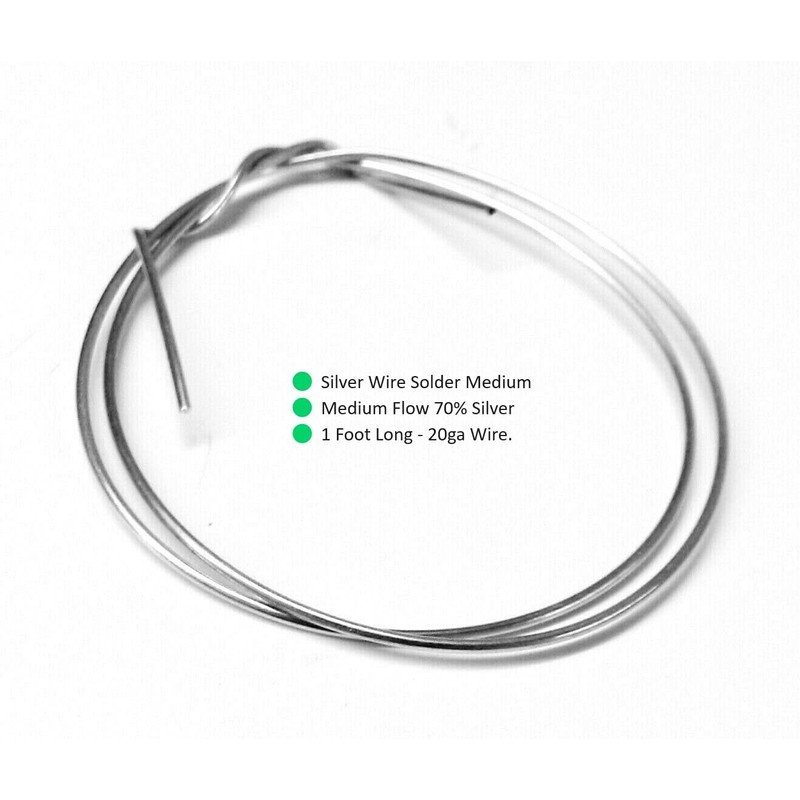 Silver Solder Wire Medium 70% Silver Jewelry Making Soldering and