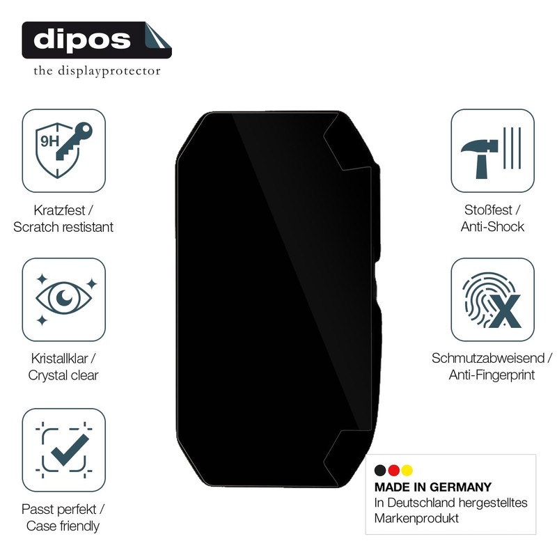 dipos I 2x Displayschutz 9H klar kompatibel mit Voge R125