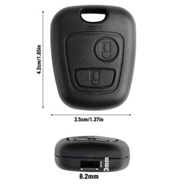 Car Key Case Replacement for Peugeot 107 207 307 407 for Citroen C1 C2 C3 C4 C5 Xsara Picasso Berlingo, 2 Buttons Car Remote Key Shell