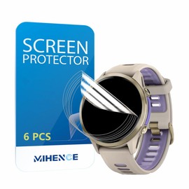 MIHENCE Screen Protector Compatible with Garmin Forerunner 970 Smartwatch Film, TPU HD Screen Protector [Pack of 6]