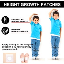 Pack of 16 Height Growth Patches, Height Growth Foot Patches, Growth Enhancer Patches, Bone Growth Foot Patches to Increase Body Growth, Height Growth Patches for Adults and Teenagers