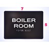 Boiler Room Sign Black (Aluminium, Black/Silver,Size 5x7) The Sensation line