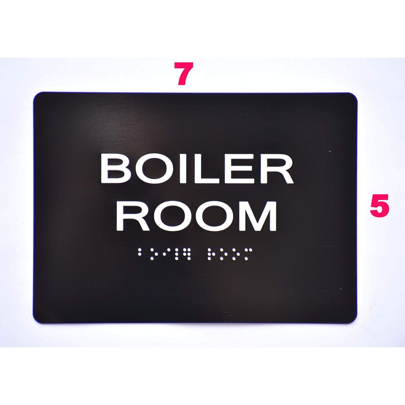Boiler Room Sign Black (Aluminium, Black/Silver,Size 5x7) The Sensation line