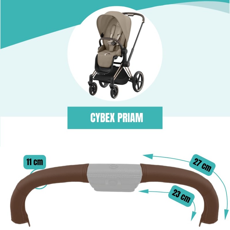 PROTEC TIF | Faux Leather Covers Compatible with Cybex Priam